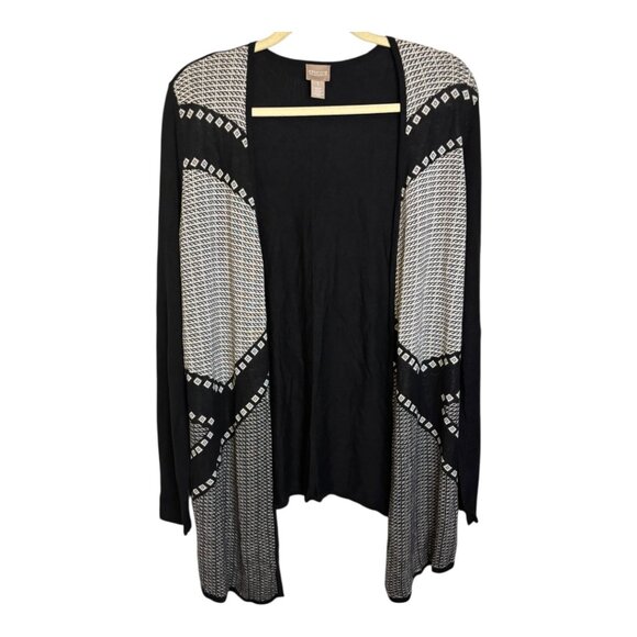 Chico's Sweater Women's Size Medium Cardigan Knit Open Front Chicos 1 - Picture 1 of 4
